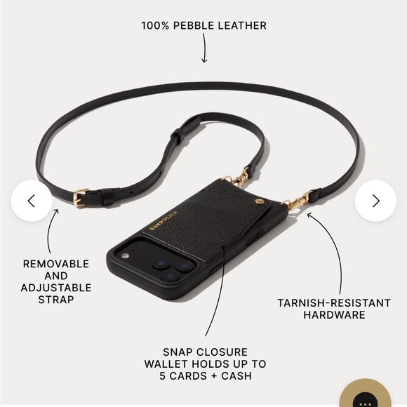 Bandolier Emma Crossbody Black Strap Gold Hardware STRAP ONLY - Picture 4 of 5